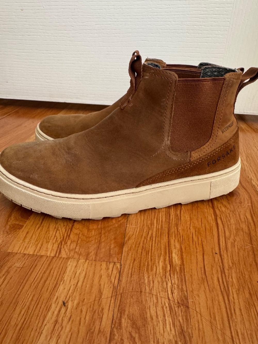 Forsake tan suede waterproof Chelsea boot- great condition!